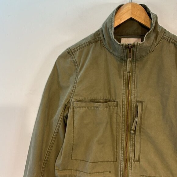 Madewell Olive Green Passage Military Zip Up Utility Button Jacket Coat size S - Picture 3 of 10